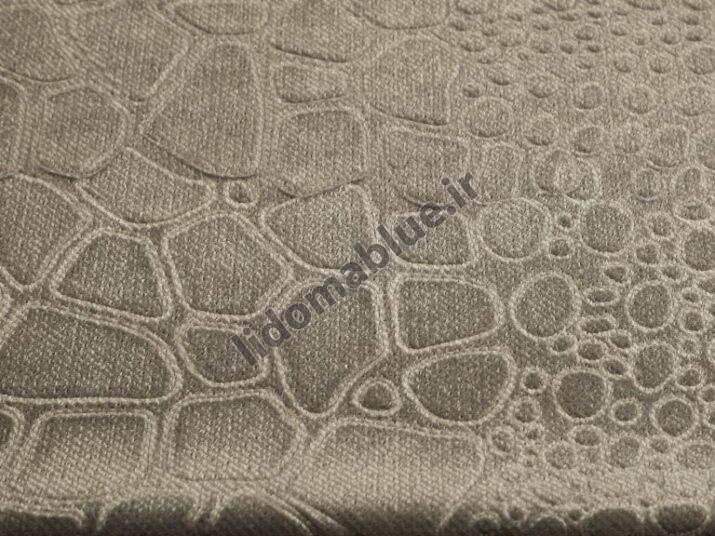 پارچه مخمل براق ماکان طرح سنگ رنگ نقره ای