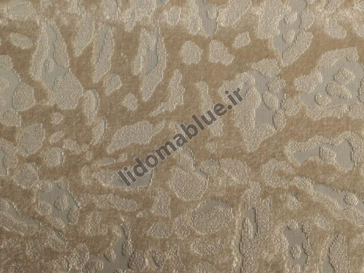 پارچه اهورا مخمل پلنگی ریز رنگ بژ روشن