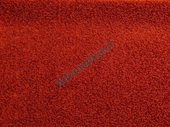 پارچه اهورا مخمل ساده ریز رنگ آجری