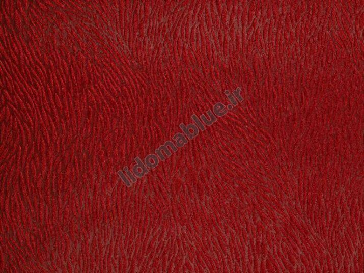 پارچه آشا مخمل طرح ریز فیش رنگ زرشکی